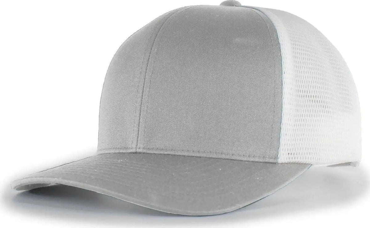 Pacific Headwear P151 Trucker Pacflex Snapback Cap - Silver White - Light Gray / 7’’ 7 7/8’’