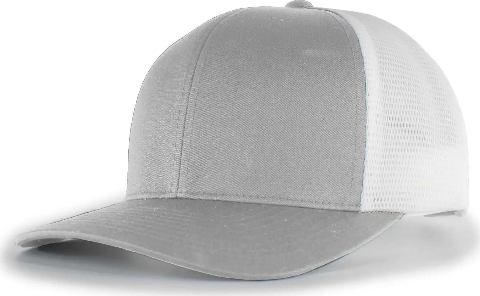 Pacific Headwear P151 Trucker Pacflex Snapback Cap - Silver White - Light Gray / 7’’ 7 7/8’’