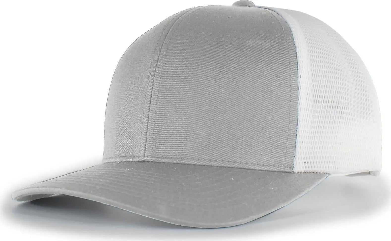 Pacific Headwear P151 Trucker Pacflex Snapback Cap - Silver White