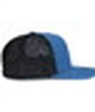 Pacific Headwear P151s Contrast Stitch Trucker Pacflex Snapback Cap - Ocean Blue Lt Charcoal - Gray / 7’’ 7 7/8’’