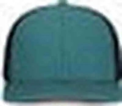 Pacific Headwear P151s Contrast Stitch Trucker Pacflex Snapback Cap - Deep Teal Lt Charcoal - Gray / 7’’ 7 7/8’’