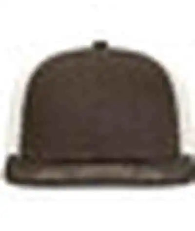Pacific Headwear P151s Contrast Stitch Trucker Pacflex Snapback Cap - Grey Brown Beige - Gray / 7’’ 7 7/8’’