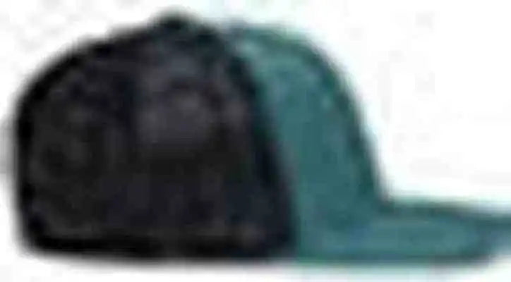 Pacific Headwear P151s Contrast Stitch Trucker Pacflex Snapback Cap - Deep Teal Lt Charcoal - Gray / 7’’ 7 7/8’’