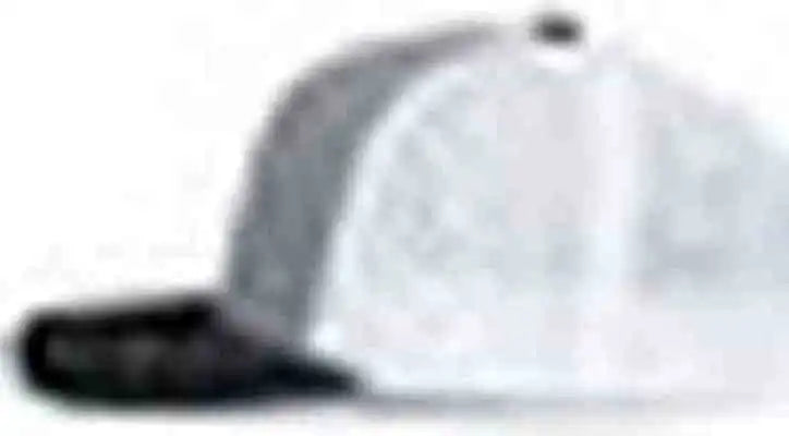 Pacific Headwear P151s Contrast Stitch Trucker Pacflex Snapback Cap - Heather Grey White Black - Gray / 7’’ 7 7/8’’