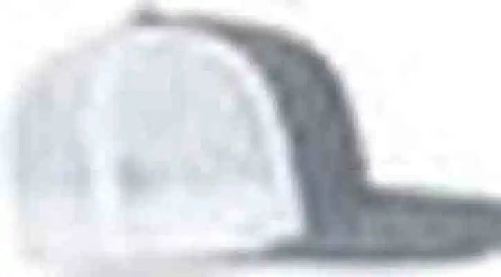 Pacific Headwear P151s Contrast Stitch Trucker Pacflex Snapback Cap - Heather Grey White - Gray / 7’’ 7 7/8’’
