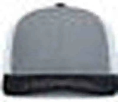 Pacific Headwear P151s Contrast Stitch Trucker Pacflex Snapback Cap - Heather Grey White Black - Gray / 7’’ 7 7/8’’