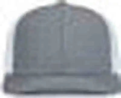 Pacific Headwear P151s Contrast Stitch Trucker Pacflex Snapback Cap - Heather Grey White - Gray / 7’’ 7 7/8’’