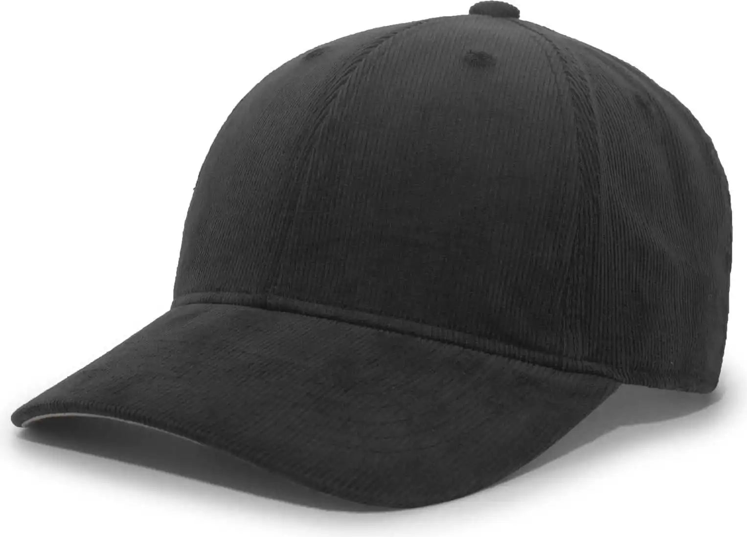 Pacific Headwear P206 Hybrid Corduroy Dad Cap - Black - 7’’ - 7 7/8’’