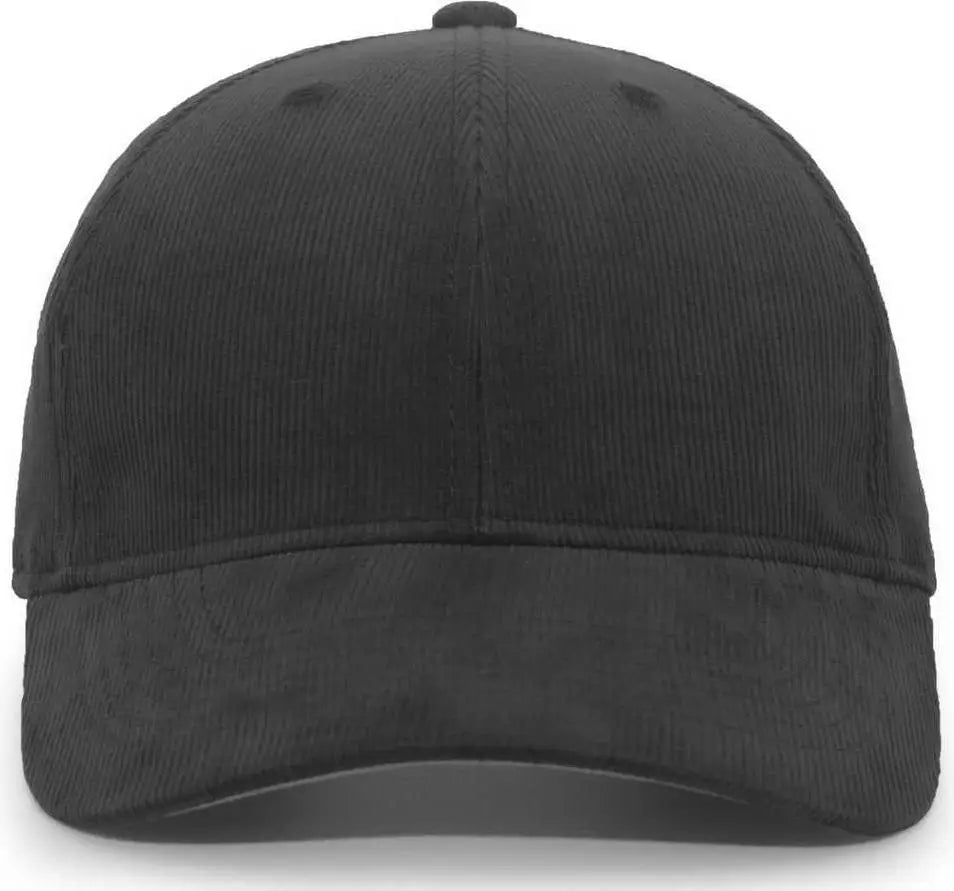 Pacific Headwear P206 Hybrid Corduroy Dad Cap - Black - 7’’ - 7 7/8’’