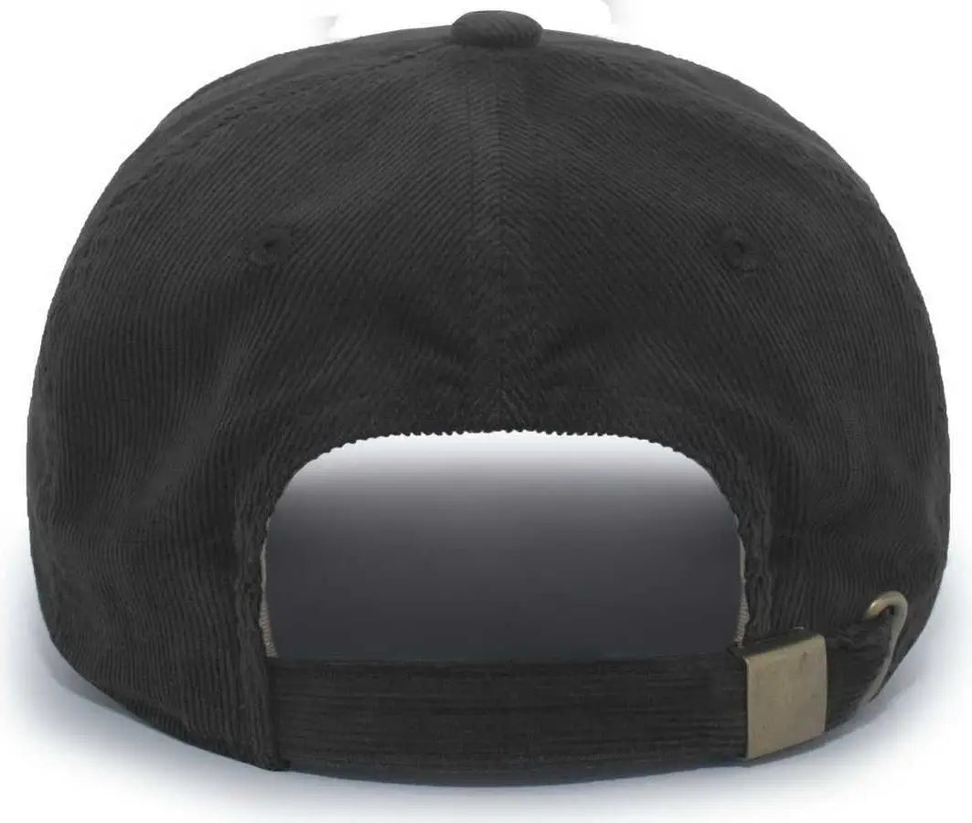 Pacific Headwear P206 Hybrid Corduroy Dad Cap - Black - 7’’ - 7 7/8’’
