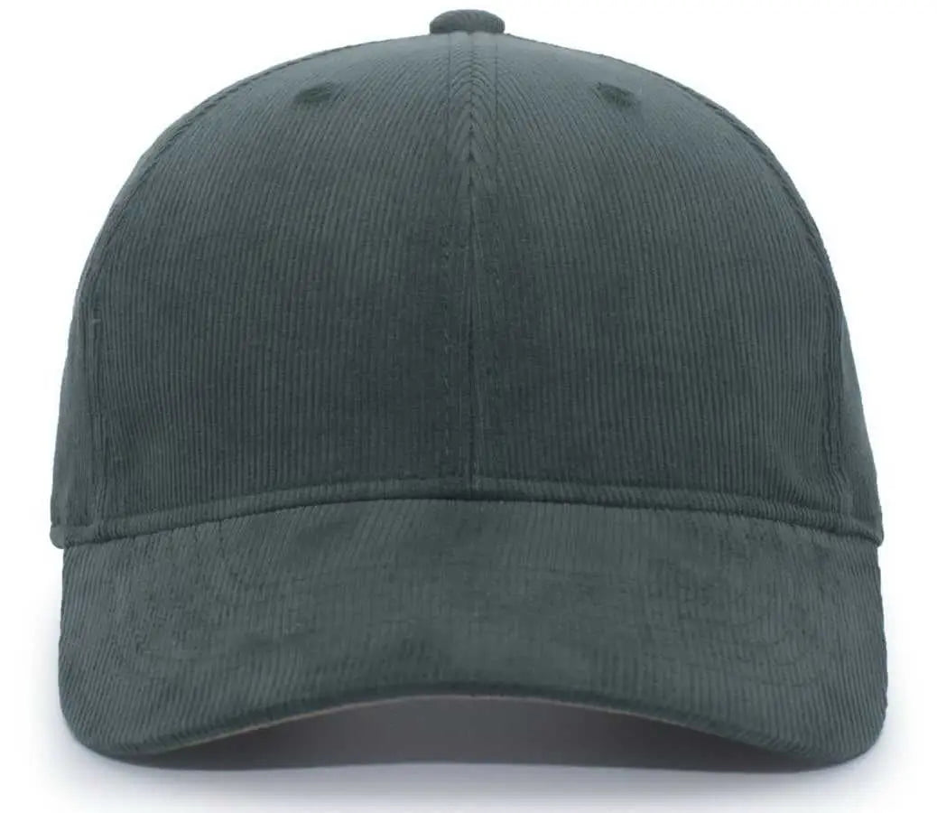 Pacific Headwear P206 Hybrid Corduroy Dad Cap - Dark Green