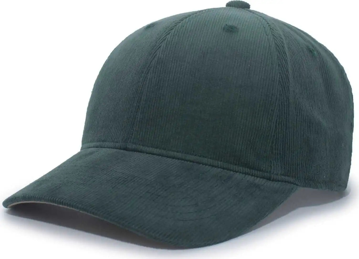 Pacific Headwear P206 Hybrid Corduroy Dad Cap - Dark Green - Forest / 7’’ - 7 7/8’’