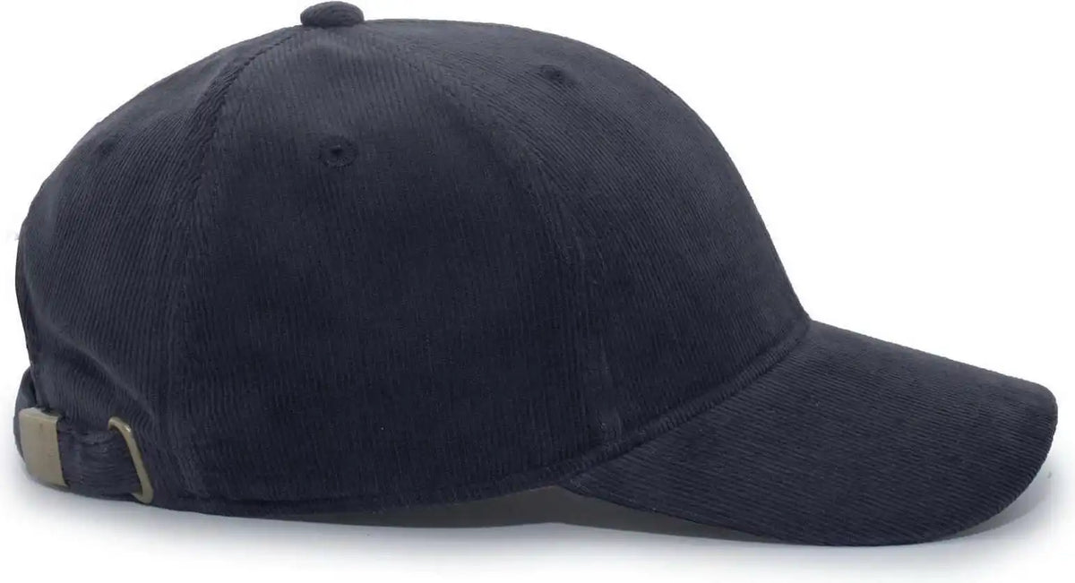 Pacific Headwear P206 Hybrid Corduroy Dad Cap - Navy - 7’’ - 7 7/8’’