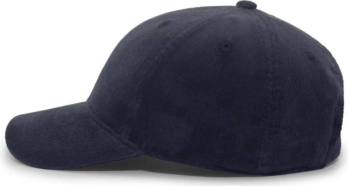 Pacific Headwear P206 Hybrid Corduroy Dad Cap - Navy - 7’’ - 7 7/8’’