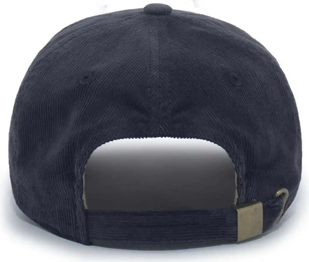 Pacific Headwear P206 Hybrid Corduroy Dad Cap - Navy - 7’’ - 7 7/8’’