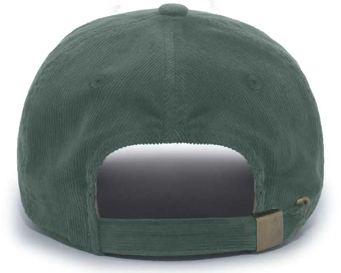 Pacific Headwear P206 Hybrid Corduroy Dad Cap - Olive - 7’’ - 7 7/8’’