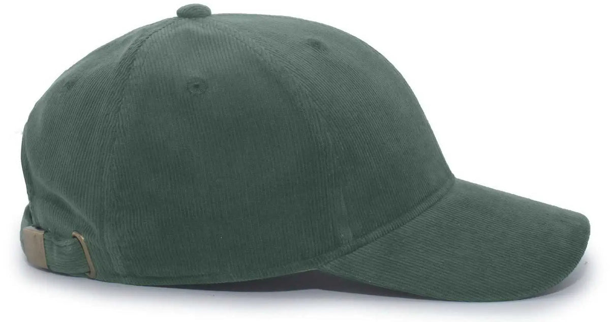 Pacific Headwear P206 Hybrid Corduroy Dad Cap - Olive - 7’’ - 7 7/8’’
