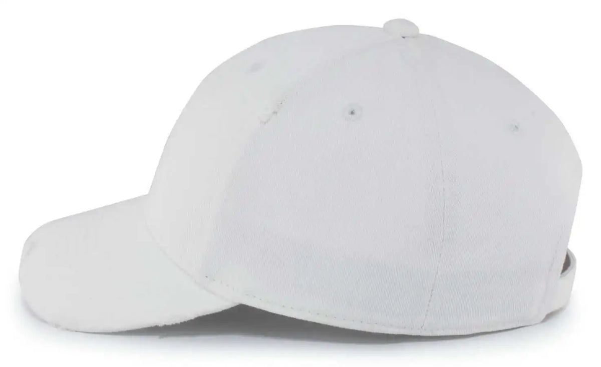 Pacific Headwear P207 Hybrid Denim Dad Cap - White - 7’’ - 7 7/8’’