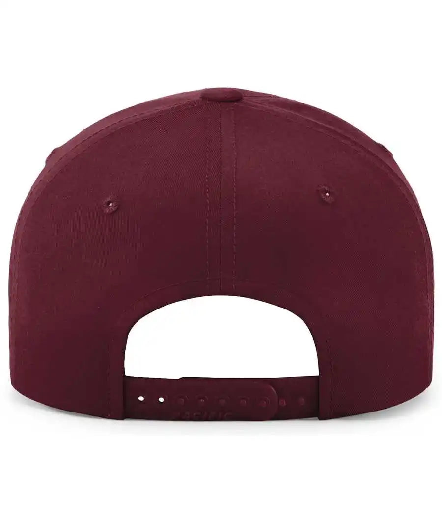 Pacific Headwear P208 Hybrid Snapback Dad Cap - Maroon - 7’’ - 7 7/8’’