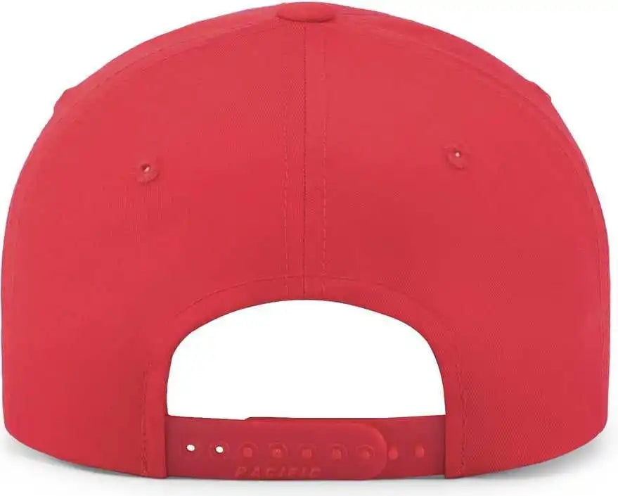 Pacific Headwear P208 Hybrid Snapback Dad Cap - Red - 7’’ - 7 7/8’’