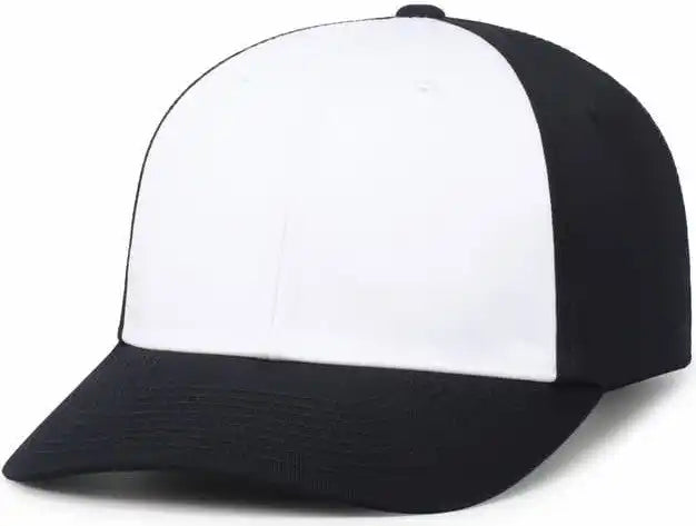 Pacific Headwear P208 Hybrid Snapback Dad Cap - White Black - 7’’ - 7 7/8’’