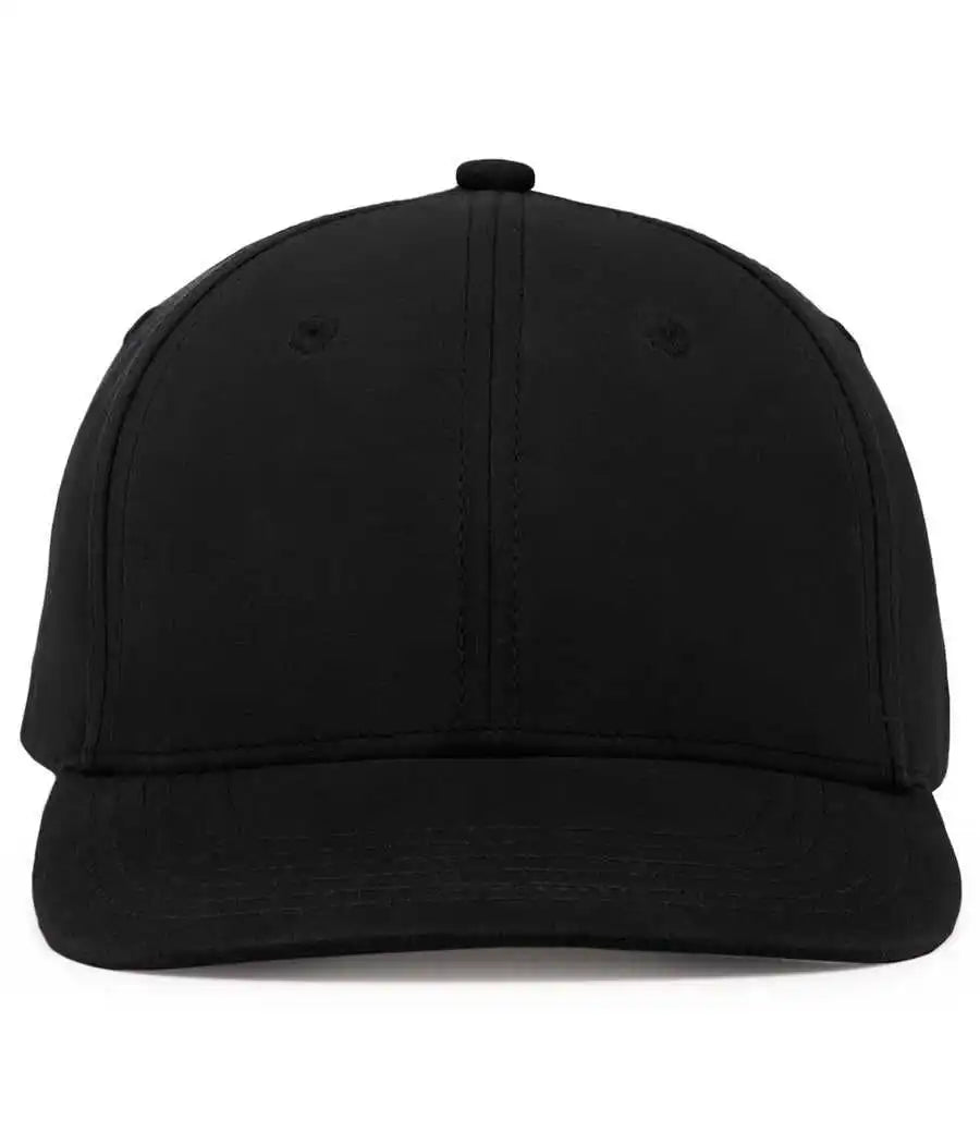 Pacific Headwear P299 Waxed Cotton Dad Cap Black / 7’’ 7 7/8’’
