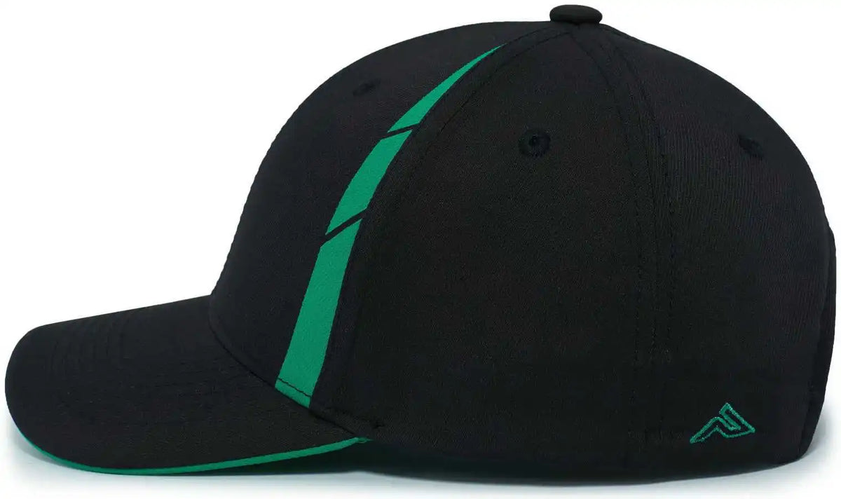 Pacific Headwear P303 Coolcore Sideline Snapback Cap - Black Kelly - 7’’ - 7 7/8’’
