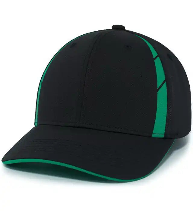 Pacific Headwear P303 Coolcore Sideline Snapback Cap - Black Kelly - 7’’ - 7 7/8’’