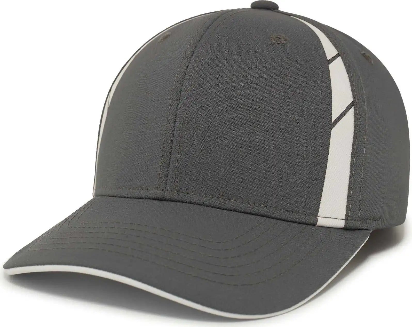 Pacific Headwear P303 Coolcore Sideline Snapback Cap - Graphite White - Dark Gray / 7’’ - 7 7/8’’