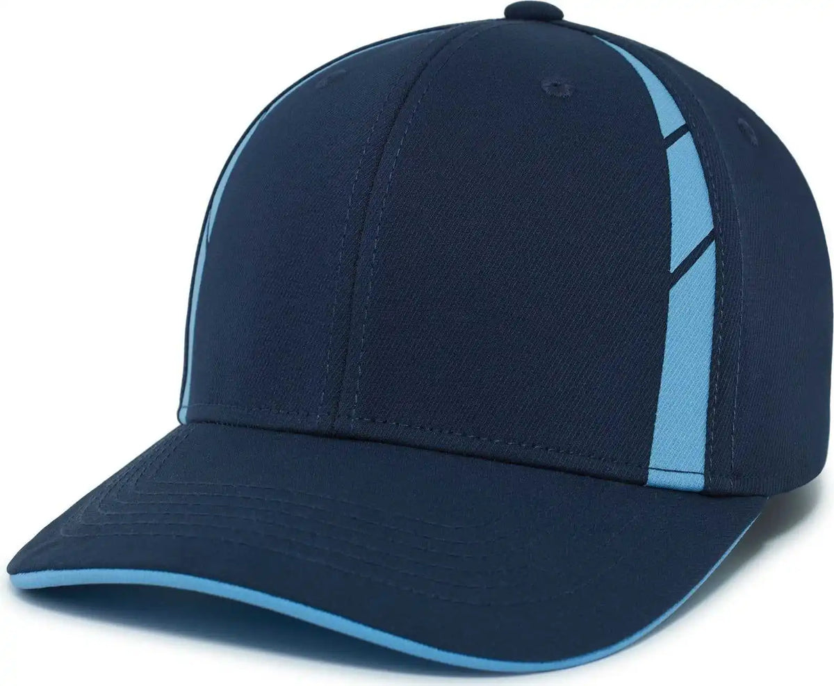 Pacific Headwear P303 Coolcore Sideline Snapback Cap Navy Columbia Blue / 7’’ 7 7/8’’