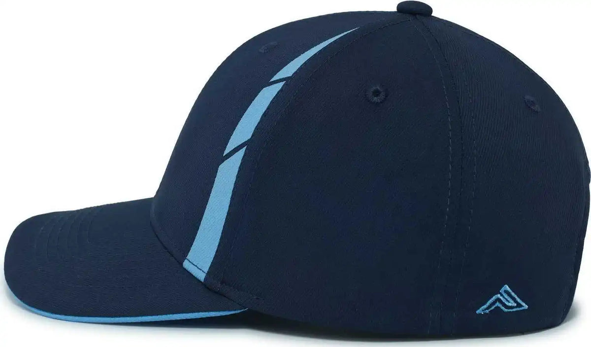 Pacific Headwear P303 Coolcore Sideline Snapback Cap Navy Columbia Blue / 7’’ 7 7/8’’