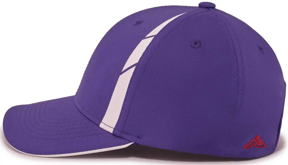 Pacific Headwear P303 Coolcore Sideline Snapback Cap - Purple White - 7’’ - 7 7/8’’