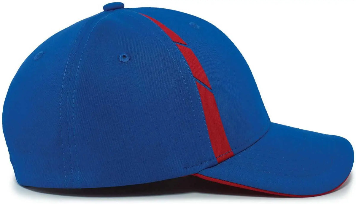 Pacific Headwear P303 Coolcore Sideline Snapback Cap - Royal Red - 7’’ - 7 7/8’’