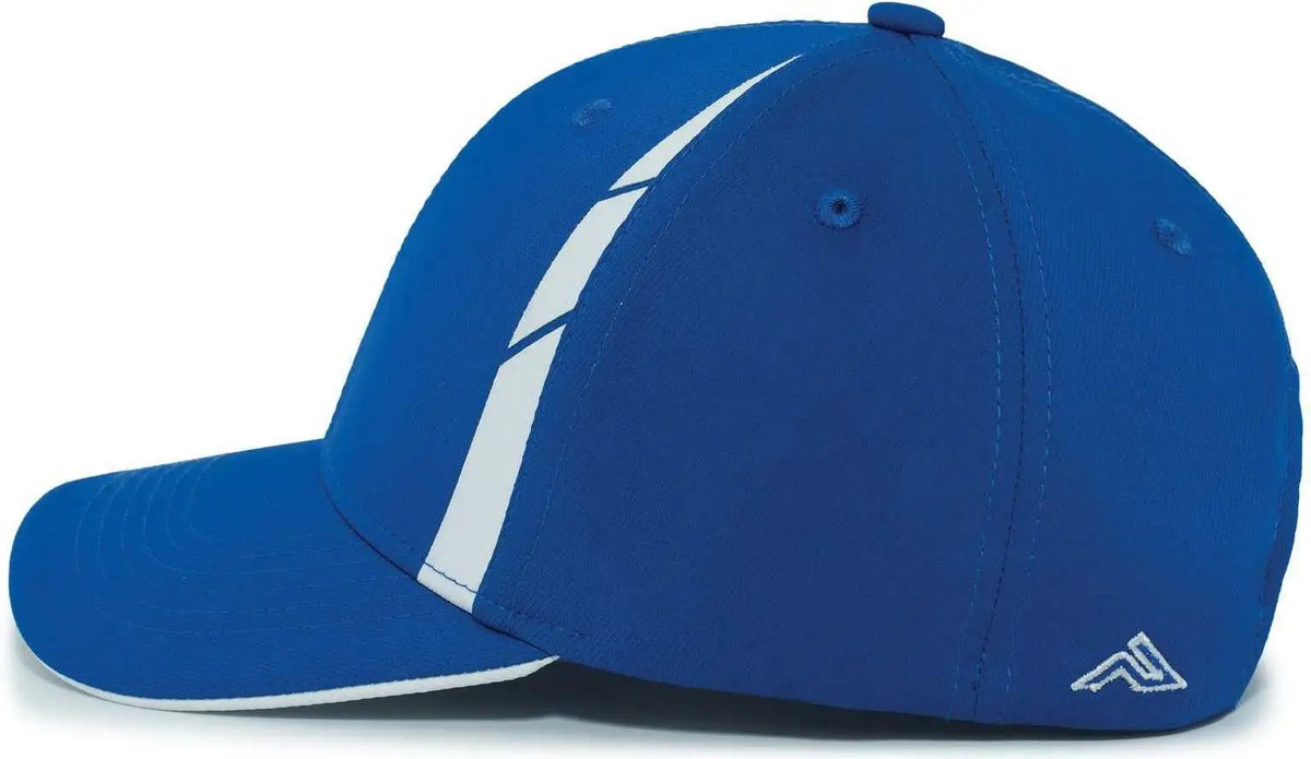 Pacific Headwear P303 Coolcore Sideline Snapback Cap - Royal White