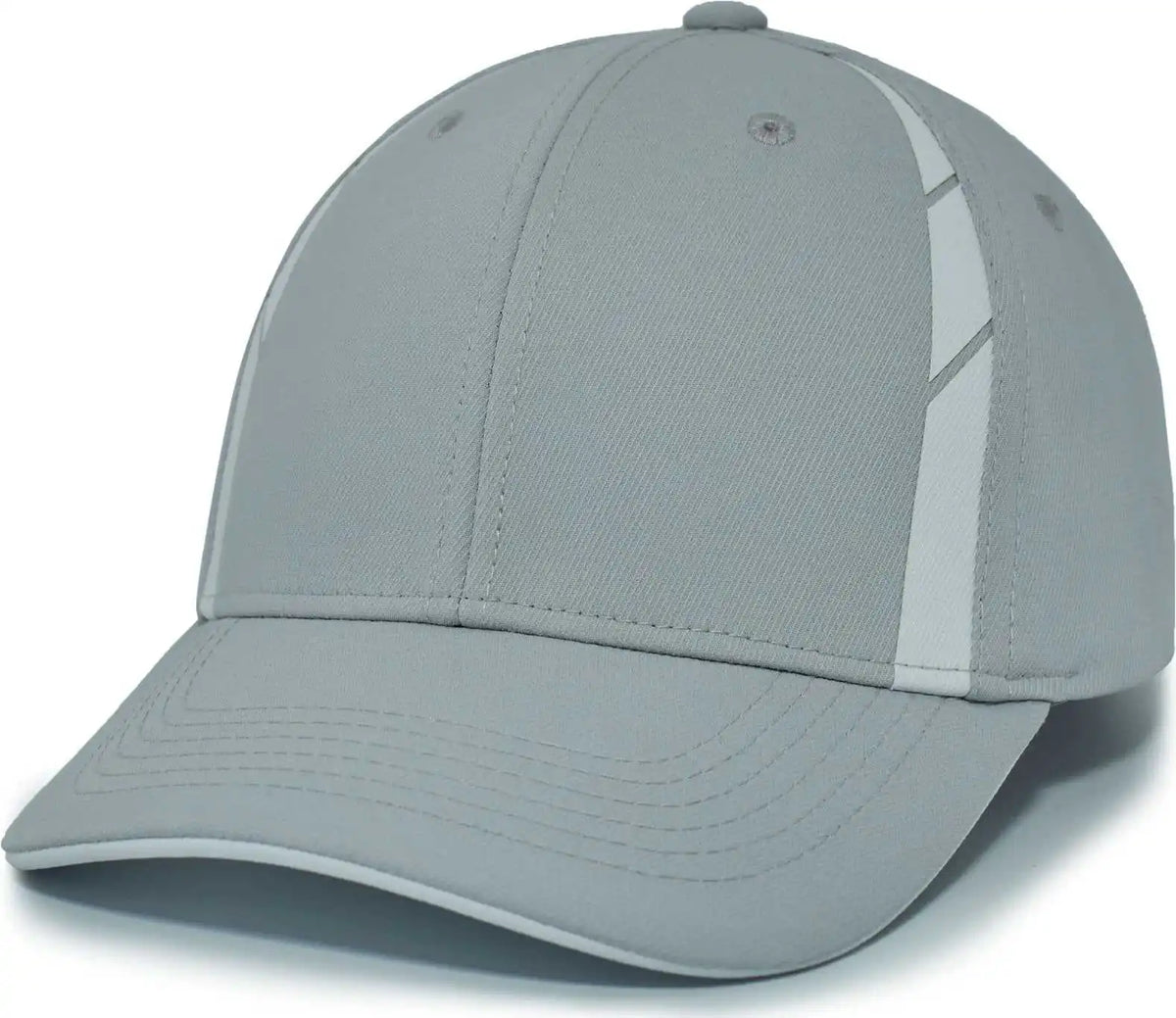 Pacific Headwear P303 Coolcore Sideline Snapback Cap Silver White / 7’’ 7 7/8’’