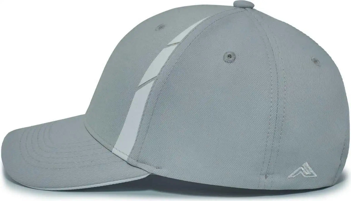 Pacific Headwear P303 Coolcore Sideline Snapback Cap Silver White / 7’’ 7 7/8’’