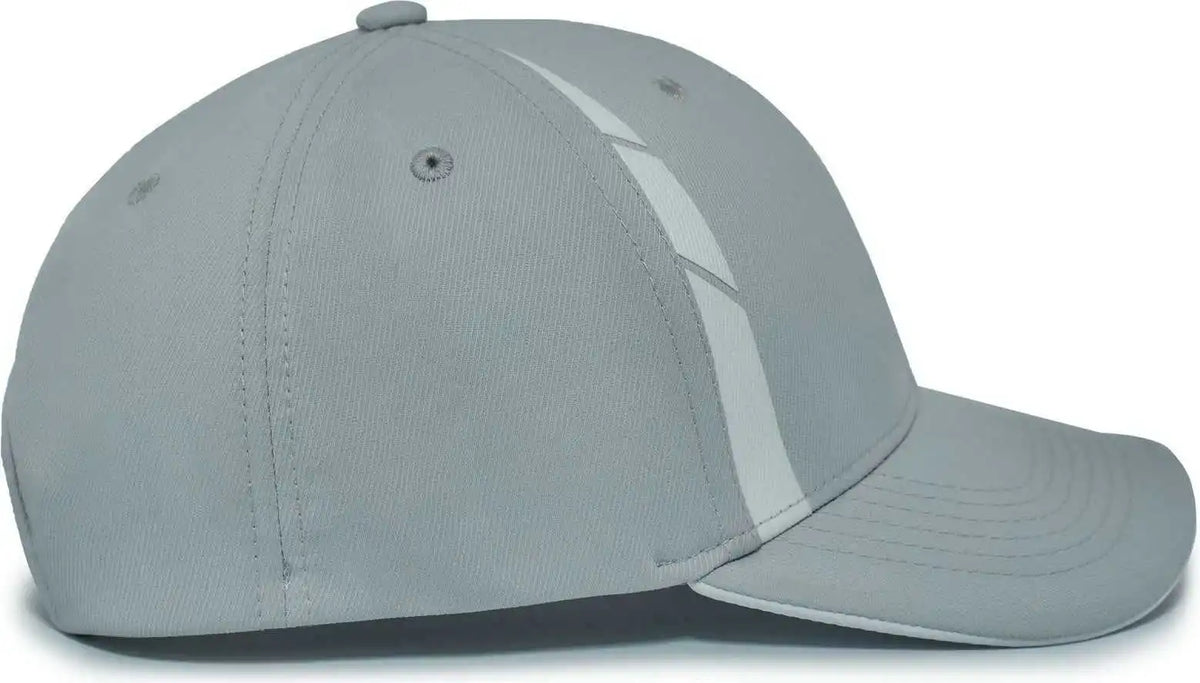 Pacific Headwear P303 Coolcore Sideline Snapback Cap Silver White / 7’’ 7 7/8’’