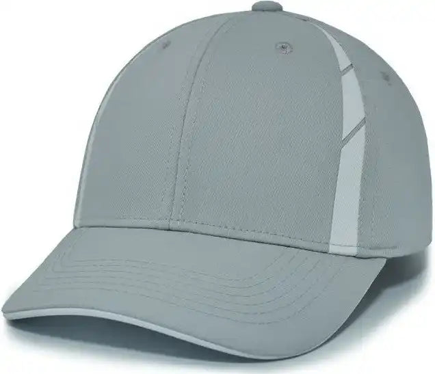 Pacific Headwear P303 Coolcore Sideline Snapback Cap - Silver White - 7’’ - 7 7/8’’