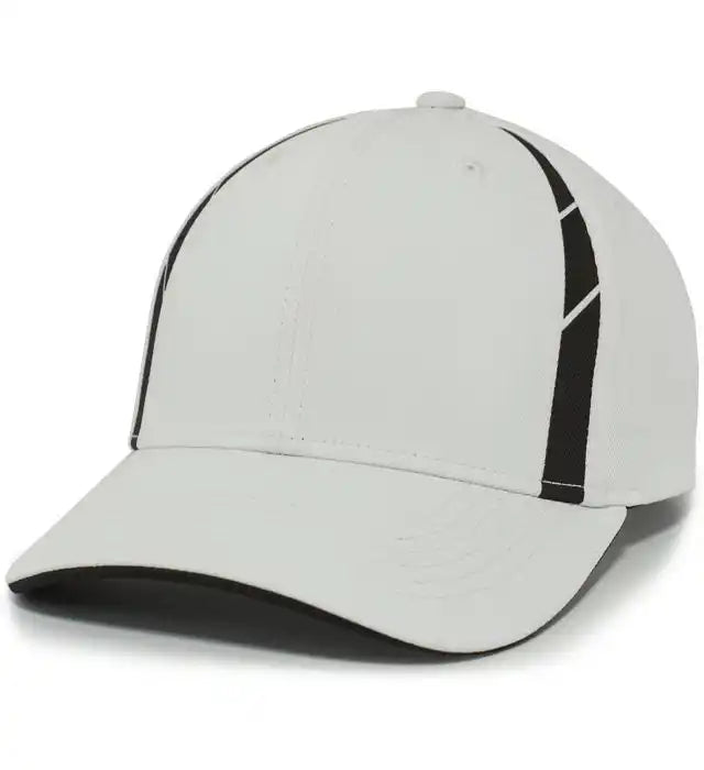 Pacific Headwear P303 Coolcore Sideline Snapback Cap - White Black - 7’’ - 7 7/8’’