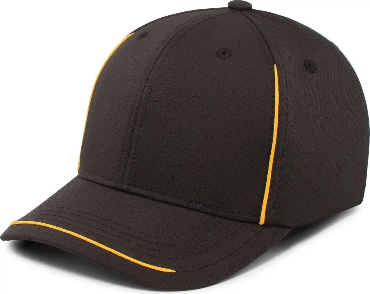 Pacific Headwear P304 Legend Cap Black Gold / 6 7/8’’ 7 3/8’’
