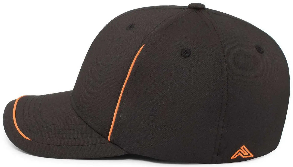 Pacific Headwear P304 Legend Cap - Black Orange - 6 7/8’’ 7 3/8’’