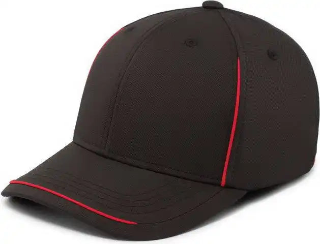 Pacific Headwear P304 Legend Cap - Black Red - 6 7/8’’ 7 3/8’’
