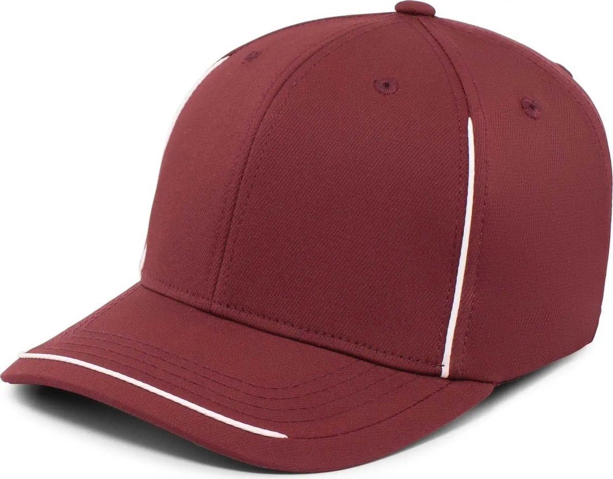 Pacific Headwear P304 Legend Cap - Maroon White