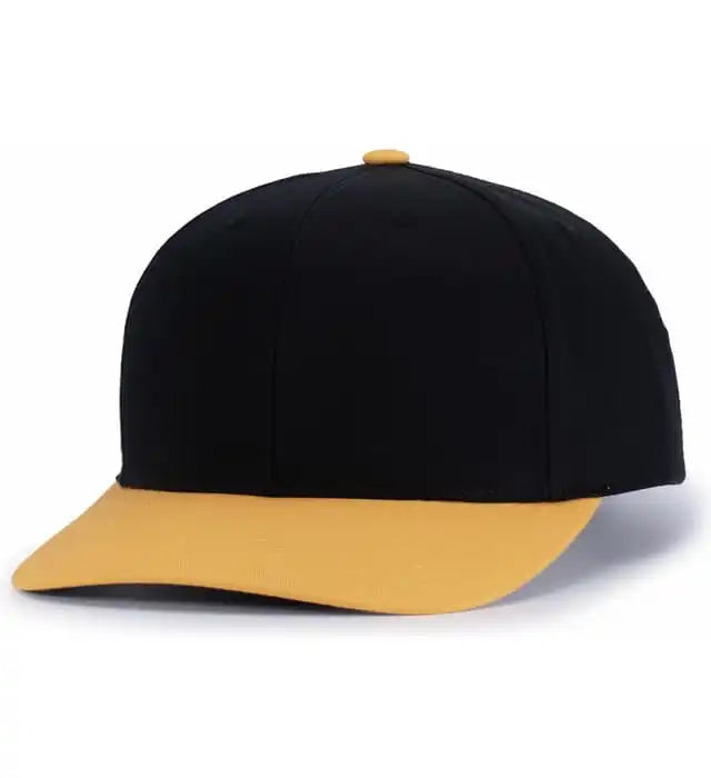 Pacific Headwear P322 Poly/cotton Snapback Cap - Black Gold - 6 1/2’’ - 7’’