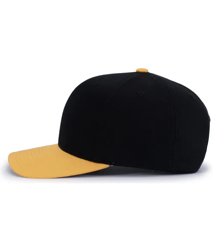 Pacific Headwear P322 Poly/cotton Snapback Cap - Black Gold