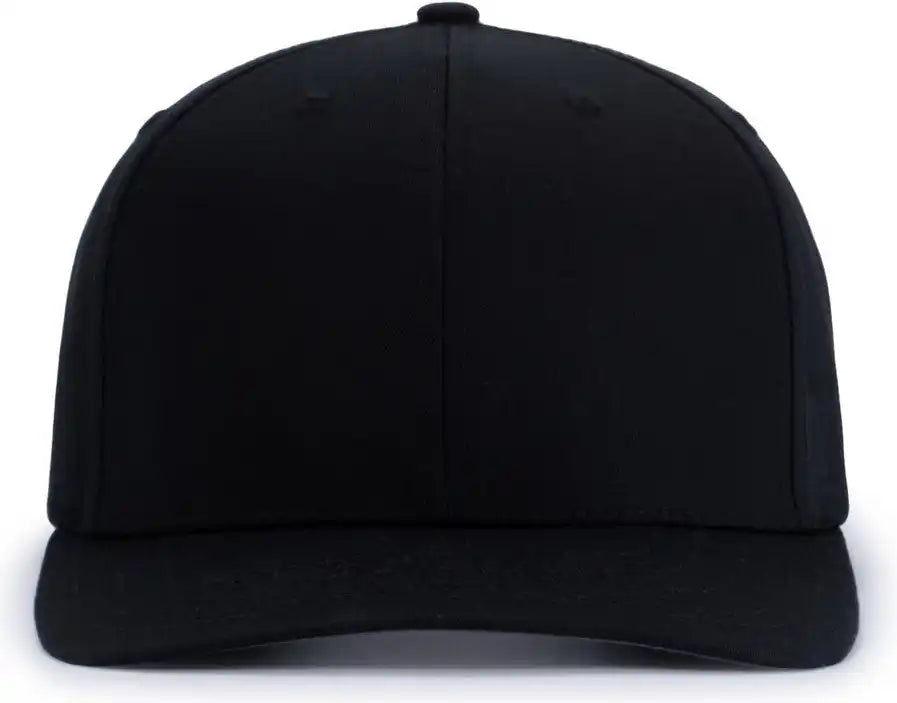 Pacific Headwear P322 Poly/cotton Snapback Cap - Black - 6 1/2’’ - 7’’