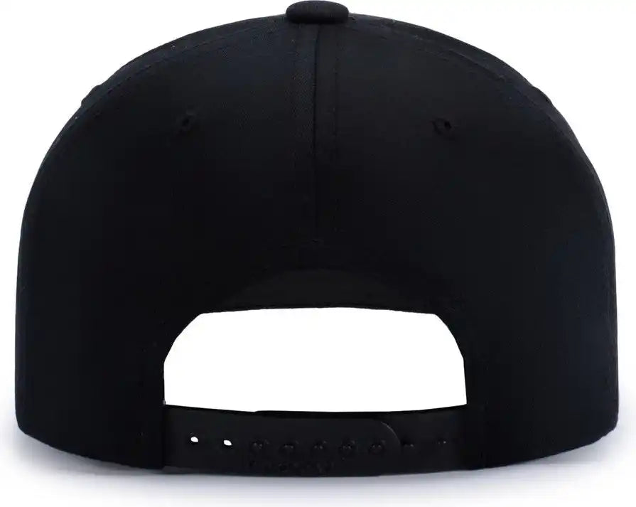 Pacific Headwear P322 Poly/cotton Snapback Cap Black