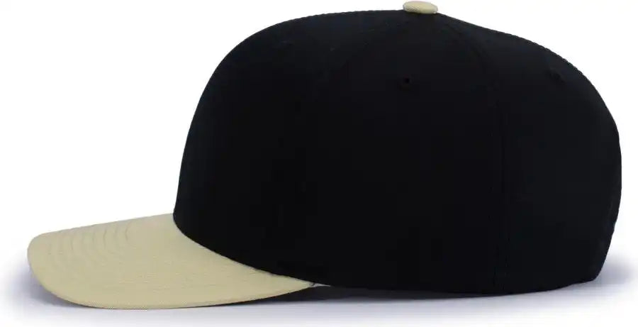 Pacific Headwear P322 Poly/cotton Snapback Cap - Black Vegas Gold