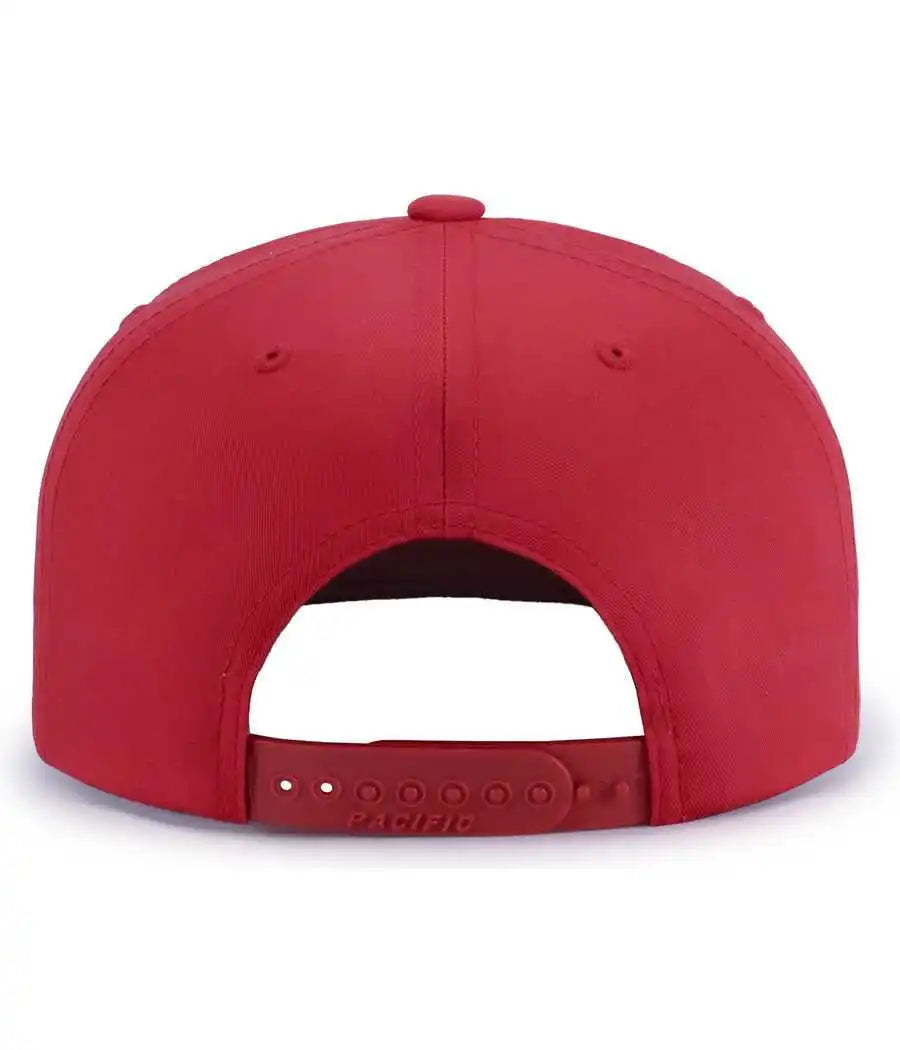 Pacific Headwear P322 Poly/cotton Snapback Cap - Red