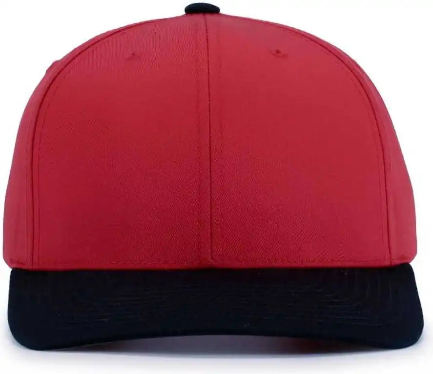 Pacific Headwear P322 Poly/cotton Snapback Cap - Red Navy - 6 1/2’’ - 7’’